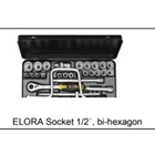 ELORA Socket Set 1/2 bi-hexagon 1
